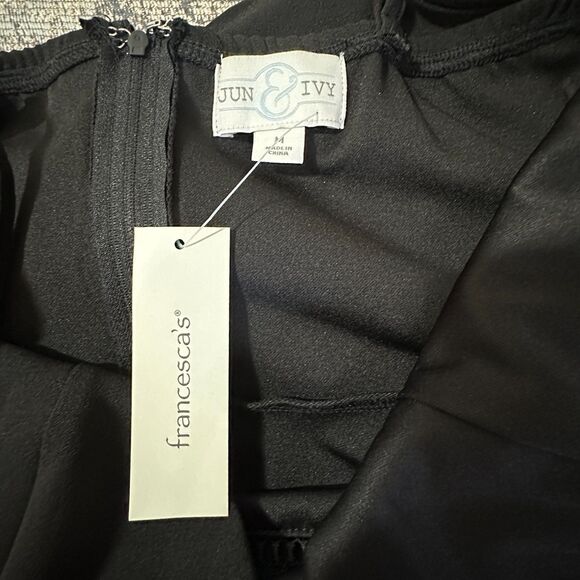 Jun & Ivy Fit & Flare Mini Dress Blue Medium Cocktail Party Francesca's NWT - Picture 8 of 11